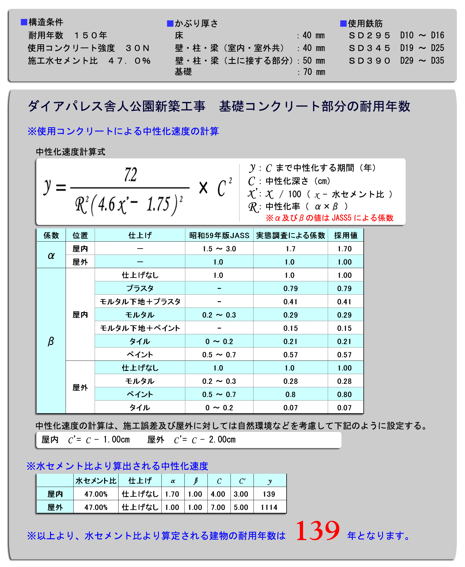 【株式会社都市建築事務所】ダイアパレス舎人公園・耐用年数算出